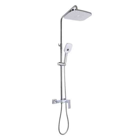 Душевая система из латуни Qtap Gemini на три потребителя (с изливом) QTGEM111CRW45687 Chrome/White Харьков