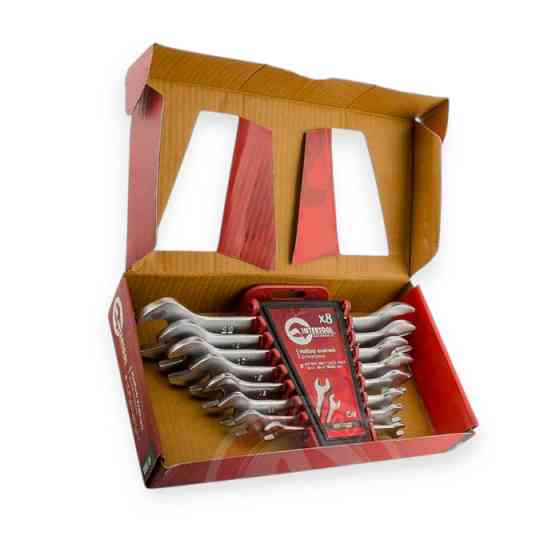 Набор ключей рожковых 6-22 мм 8 шт (планшет) CrV Satine Мукачево