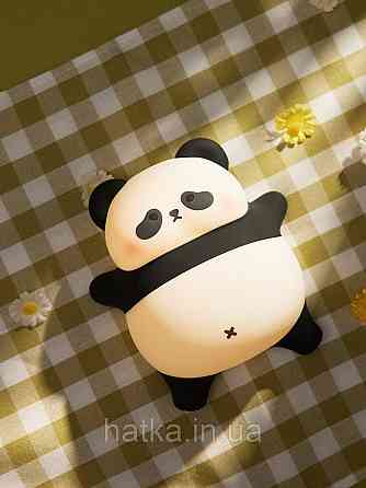 A008 силіконовий сенсорний нічник-іграшка "Лежача на спині панда" Київ