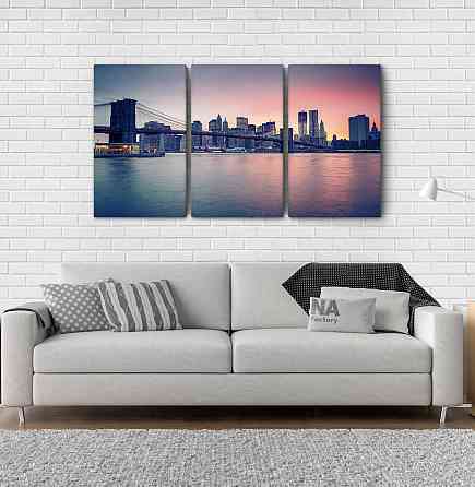 Модульна картина Місто Міст Аrt-103_3А Київ