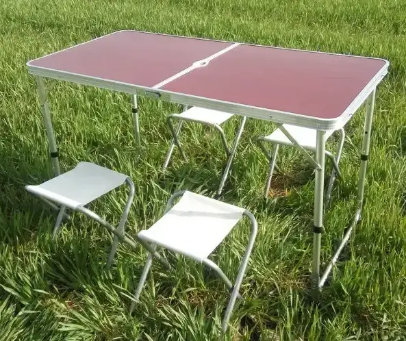 Складной туристический усиленный стол с 4 стульями для рыбалки и пикника Винница - изображение 3
