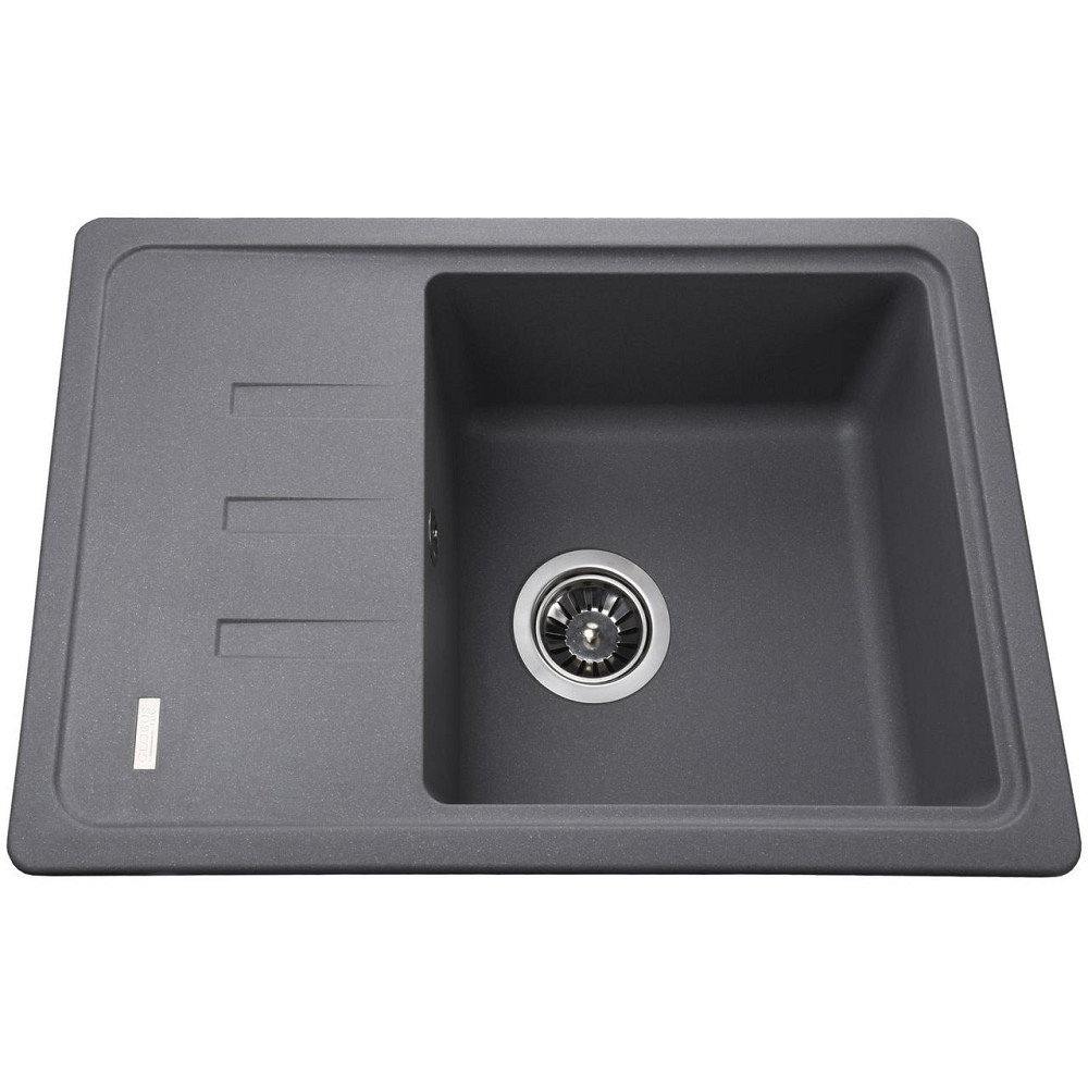Гранитная мойка Globus Lux MONO серый металлик 620х435мм-А0003 Киев - изображение 1