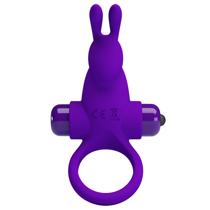 Кольцо эрекционное в виде кролика Pretty Love Vibrant Penis Ring 1 фиолетовое Sex Aura Киев - изображение 2