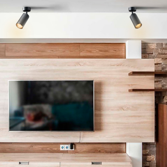 LED Світильник під лампу GU10 поворотний чорна призма VL-SPF02B-BP Videx Житомир - фото 5