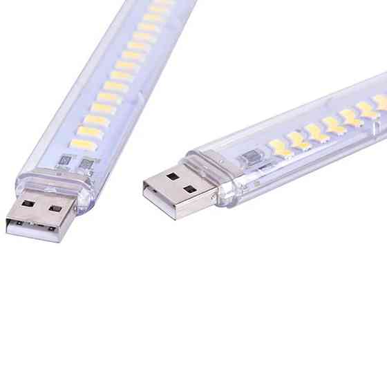 Світлодіодний USB ліхтарик 24LED, 17,8х1,8см / Міні світильник від повербанка / Портативний ліхтарик у вигляді флешки Київ