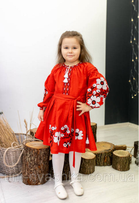 Детское вышитое платье натуральное полотно 