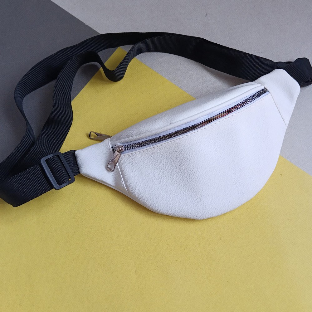 Сумка жіноча бананка біла поясна сумка Київ - фото 3