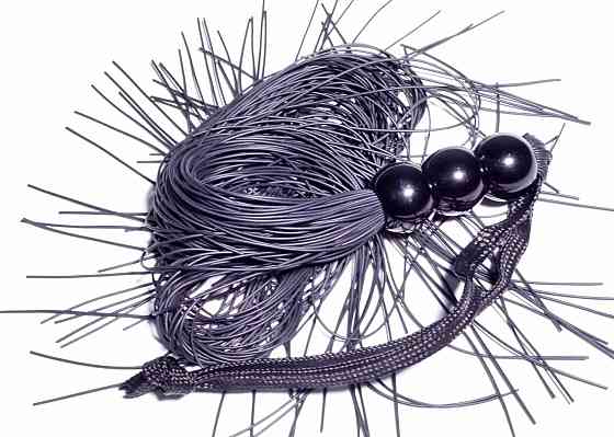 Силиконовый флогер ( длина 26 см ) Fetish Boss Series - Silicone Whip Black 10