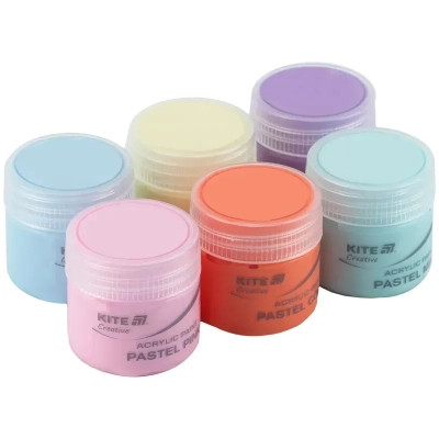 Акриловые краски Kite Creative 6 пастельних кольорів, 20 мл (K-272) Винница - изображение 4