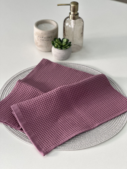 Вафельное полотенце Ideal Textile 40х60 см 240 г/м2 (56860817) Пудровый Черновцы - изображение 10