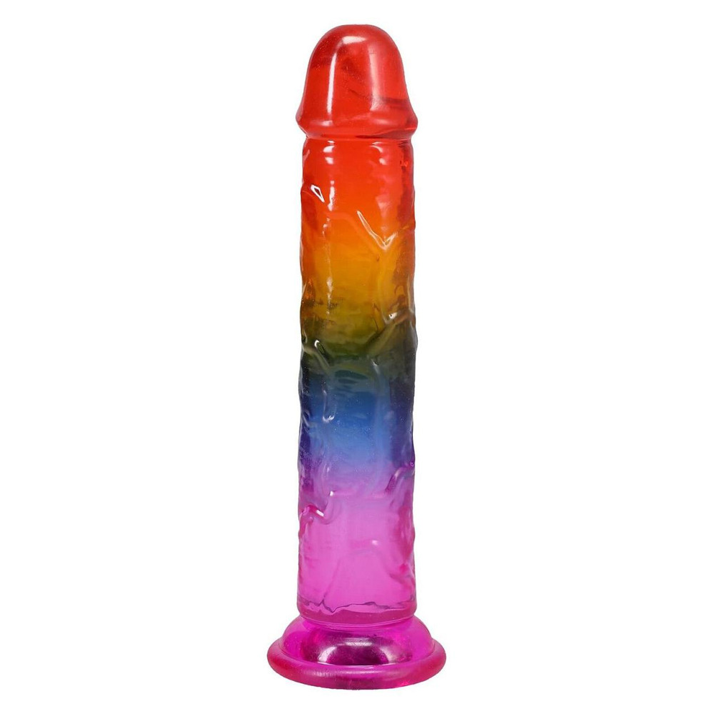 Дилдо Doc Johnson Crystal Jellies - 7.5 Inch Dong - Rainbow Sex Aura Киев - изображение 1