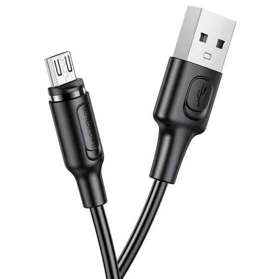 Кабель BOROFONE BX41 USB - Micro 2.4A, 1m, PVC, PVC разъемы, magnetic, цвет черный BX41MB Одесса