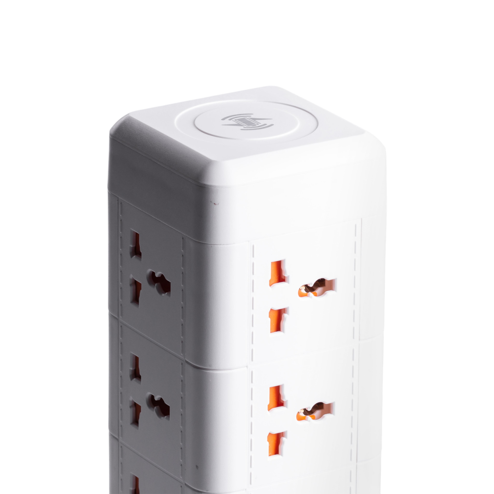 Мережевий фільтр подовжувач 2.8 м з лампою на 12 універсальних розеток з 2 USB, 1 Type-C, бездротова зарядка HP-5-9MF Київ - фото 8