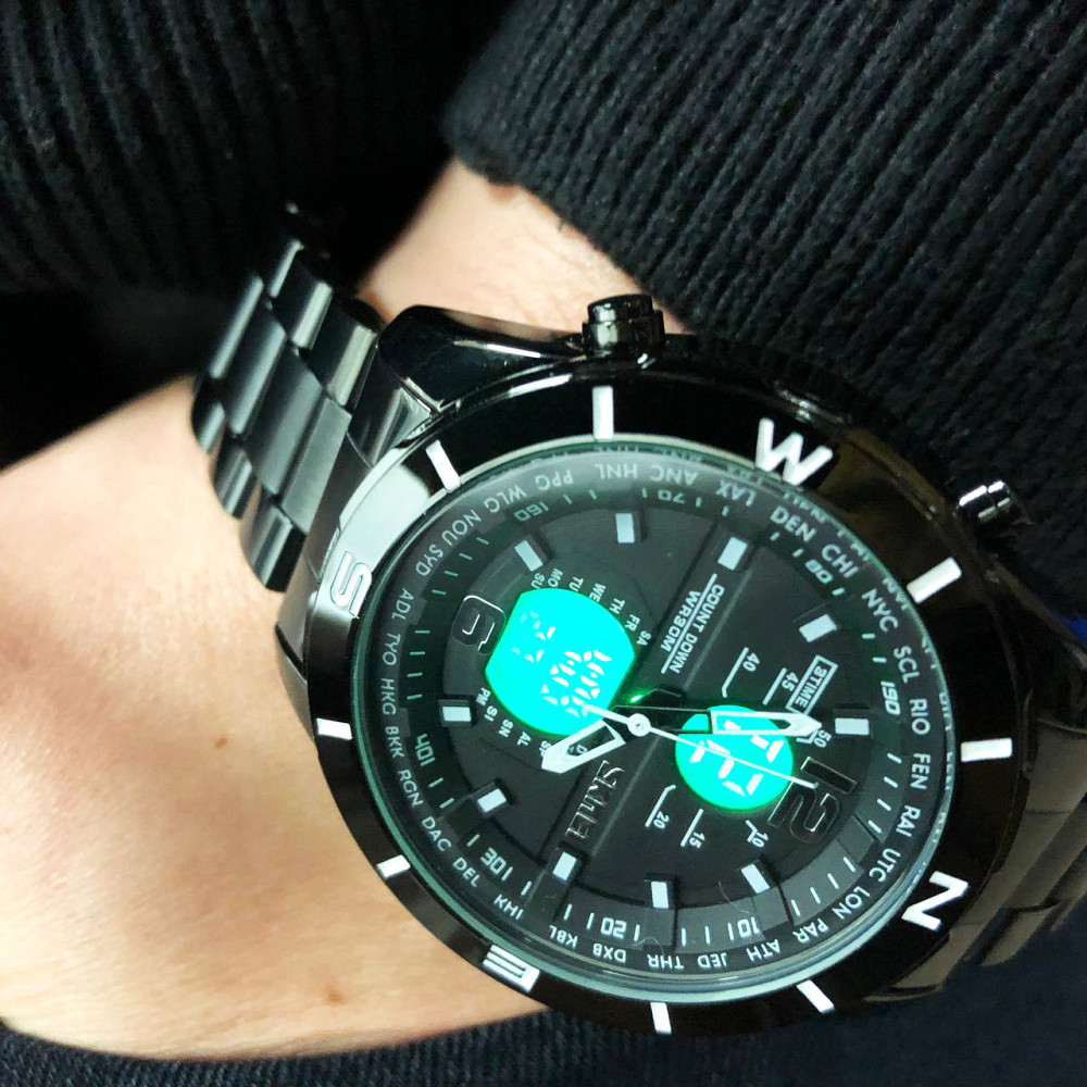 Водонепроникний годинник SKMEI 1670BKWT, Годинники військові з OE-741 офіційною гарантією Київ - фото 10