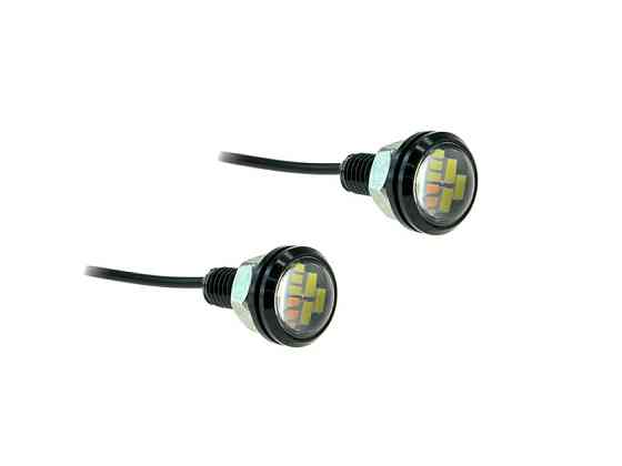 Фари денного світла (болти) з повторювачем поворотів LED DRL-103W/Y d23мм Винница