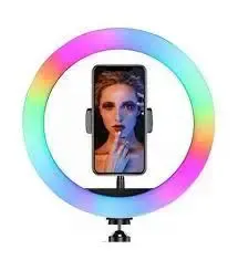 Кольцевая светодиодная лампа RGB LED RING MJ33/ 33 см с креплением для телефона Коломыя - изображение 6