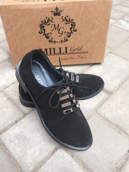 MILLI GOLD Туфлі жіночі MILLI GOLD 385-1605 чорні (весна-осінь, замша натуральна) (2690) 37р.38 Коломыя - изображение 1