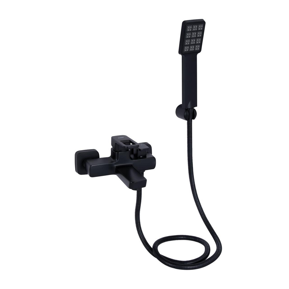 Змішувач для ванни Lidz Wawel 006 (з душовим гарнітуром) (k35) LDWAW006BLA45393 Black Київ - фото 1