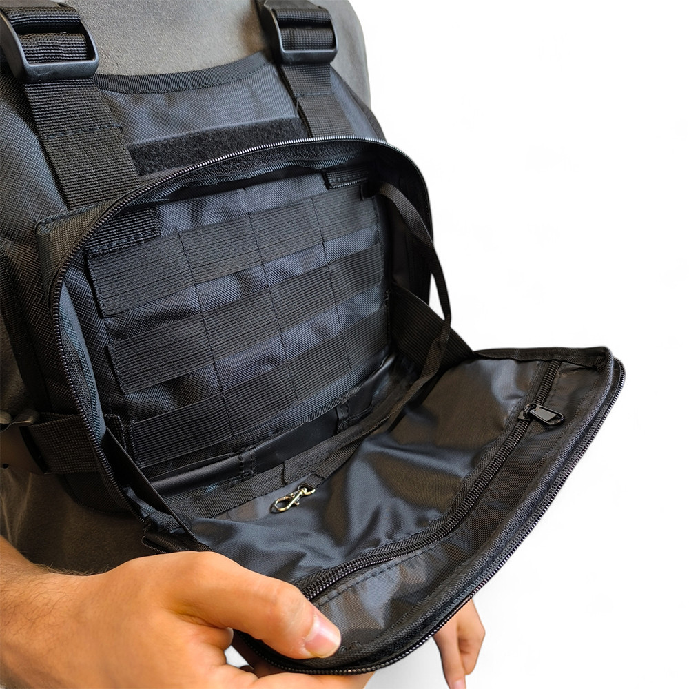 Сумка у військовому стилі на плечі, Сумка однолямочна чоловіча крос боді, Сумки чоловічі тактичні XO-21 Львів - фото 6