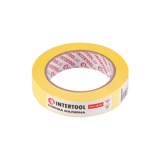 Стрічка малярна 25мм, 40м, жовта INTERTOOL DM-2540 Київ - фото 2