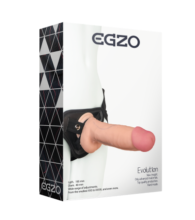 Страпон жіночий EGZO Evolution STR005 (20 см х 4,8 см) Sex Aura Київ