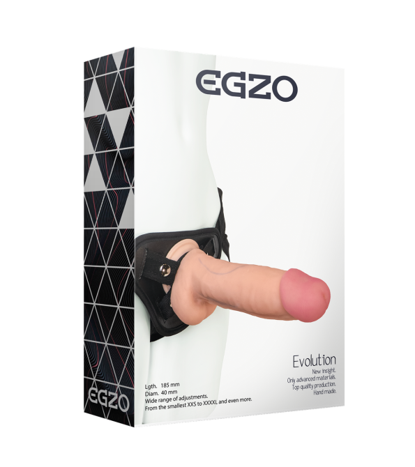Страпон жіночий EGZO Evolution STR005 (20 см х 4,8 см) Sex Aura Київ - фото 1