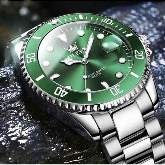 Чоловічий наручний годинник Poedagar Olevs (Сріблястий) Вінниця