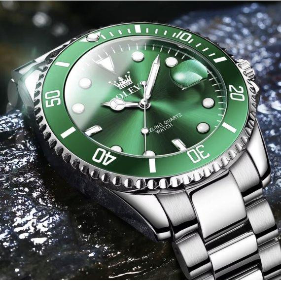 Чоловічий наручний годинник Poedagar Olevs (Сріблястий) Вінниця - фото 4