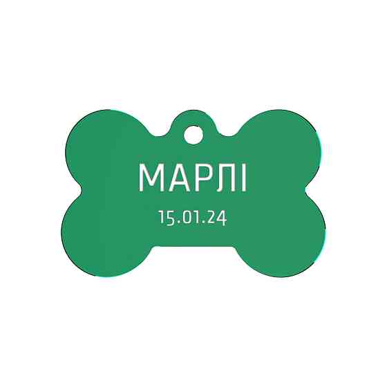 Адресник для собаки Green 30x20мм Київ