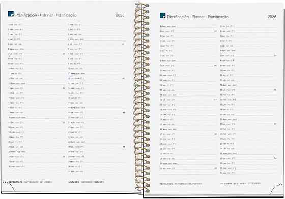 Планер Miquelrius Calendar 2026 Day to a Page A5+ 155×213 мм Чорний Garden спіраль тверд. картон 80 г/м² щоденний КАЛЕНДАР СВЯТ Київ