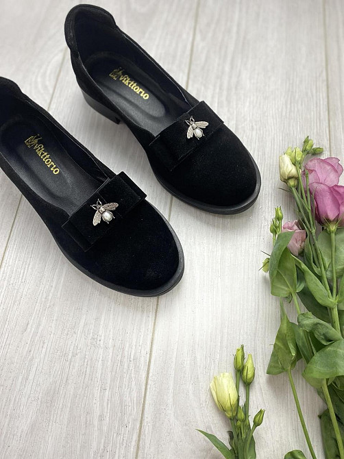 VIKTTORIO Туфлі жіночі VIKTTORIO АЙС чорні (весна-осінь, замша натуральна) (2698) Коломия - фото 3