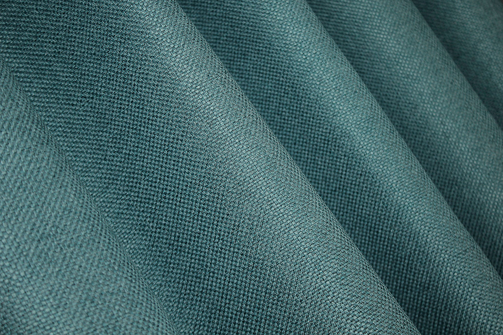 Комплект коротких штор VR-Textil Льон-блекаут Льон Мішковина № 511ш Бірюзовий 130х170см 2 шт (35-0098) Київ - фото 8