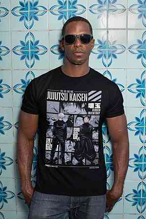 Футболка аниме Магическая битва оверсайз (S/M/L) Черний AnimeJ0066 Днепр