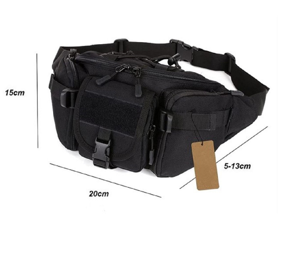 Сумка тактична поясна чорна Київ - фото 8