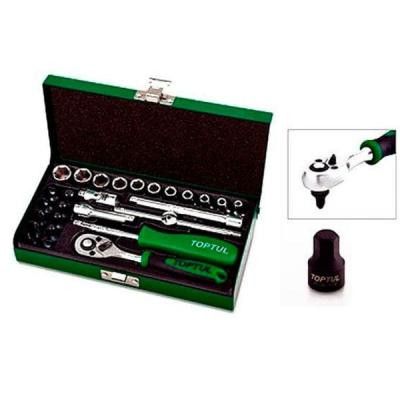 Набір інструментів Toptul автомобільний 1/4" 27од. (GCAD2701) Вінниця - фото 2