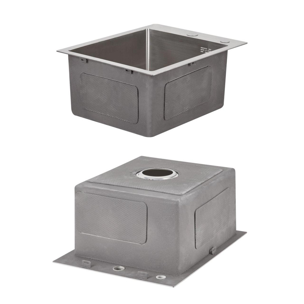 Комплект Lidz Handmade H4050 Мийка для кухні інтегрована Brushed у комплекті з дозатором + Lidz K01G Кошик для кухонної Київ - фото 4