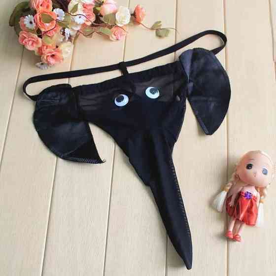 Трусы слоны с хоботом мужские универсальный черный Киев