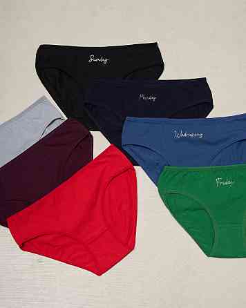 Набір жіночих трусиків тижнів батал у рубчик 7 шт Nicoletta 724160 3XL Київ