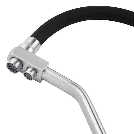 Змішувач для з підключенням до фільтру WEZER INX4A-08B гнучкий вилив, сатин/чорний Київ