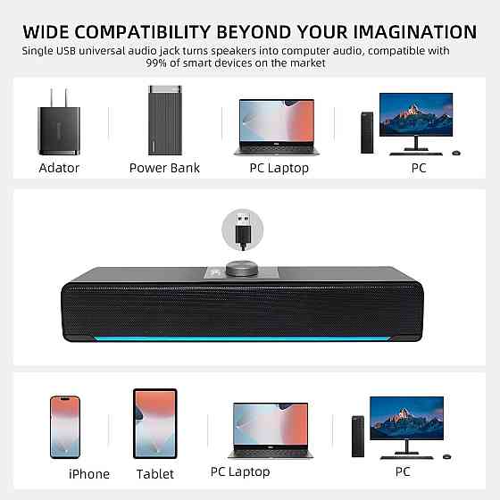 Саундбар Phission fd0009 для компьютера Bluetooth HiFi Stereo Днепр