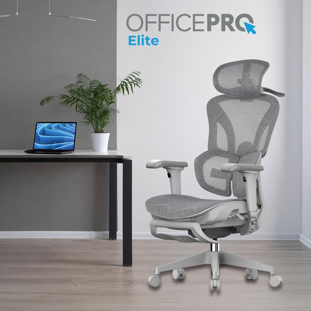 Крісло офісне OfficePro Elite OC950G Gray ( 28814 ) Харків - фото 14