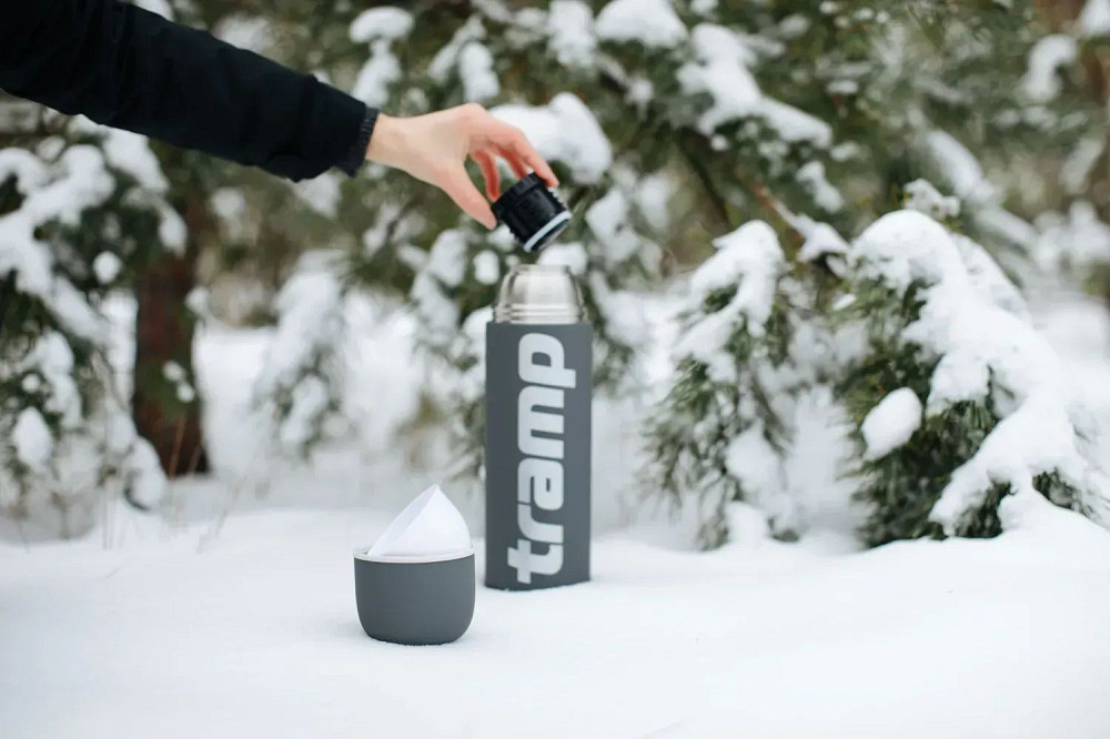 Термос TRAMP Soft Touch 1л Серый Київ - фото 7