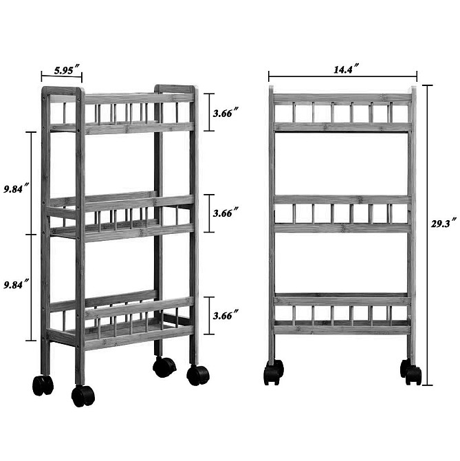 Етажерка для ванної на коліщатах "Ламонт" каррі Миколаїв - фото 2