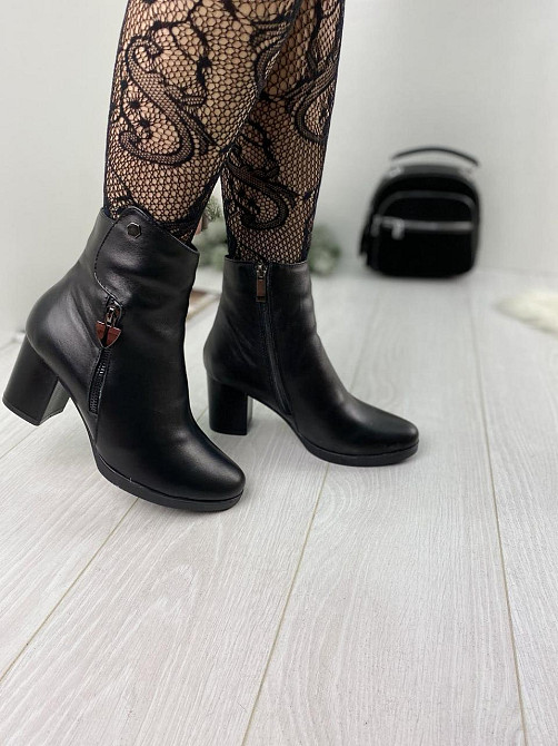 Черевики жіночі VESNA 7330 чорні (зима, шкіра натуральна) (2634) 37р.38р.39р. 39 Коломия - фото 1