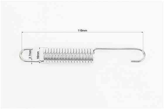 Пружина підніжки бічна (L124мм, D16мм, 18 витків) Киев
