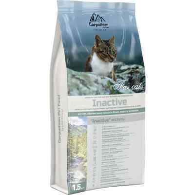 Сухой корм для кошек Carpathian Pet Food Inactive 1.5 кг (4820111140923) Винница