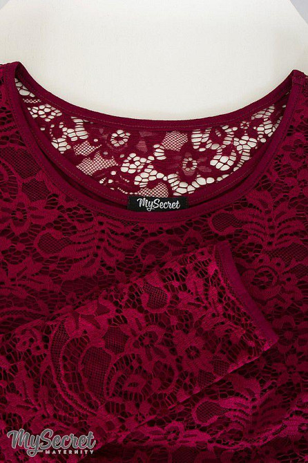 Красивое платье для беременных из гипюра Deisy XL My Secret Бордовый DR-37.062 Кривой Рог - изображение 2