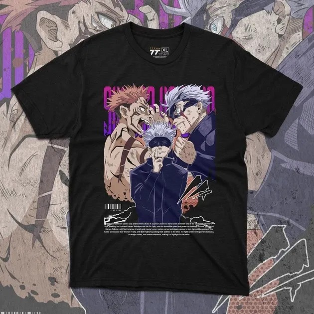 Футболка чоловіча з  принтом Магическая битва Сатору і Сукуне Розмір 48 Anime0953 Дніпро - фото 1