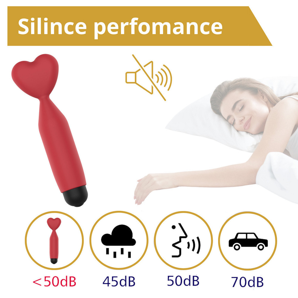 Міні-вібратор - Erospace Sweet Play Mini Heart Vibrator A14 Sex Aura Київ - фото 4