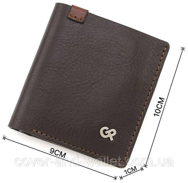 Компактный мужской кошелек на магнитной фиксации коричневого цвета Grande Pelle Buon 11328 Киев - изображение 1